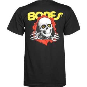  Powell Ripper Youth Large Black Skate Kids T Shirts 