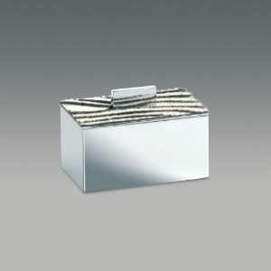   Box Chrome Cotton Swab Jar with Zebra Design 88417Z