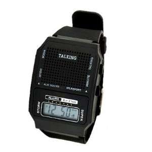  Black Sports Digital Talking Wrist Watch with Alarm 