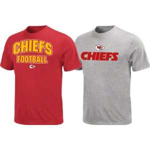  Kansas City Chiefs Red/Steel 2 T Shirt Combo Pack Sports 