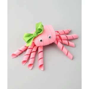  Cutie Pie Pink and Green Crab Hair Bow Beauty