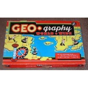  Vintage Geo graphy Game Cadaco Ellis 1958 