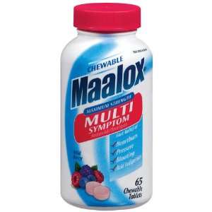 Maalox Advanced Maximum Strength Antacid & Antigas Chewable Tablets 