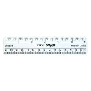  School Smart Flexible Ruler   6 inches   Clear Office 