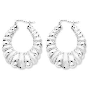  Shrimp Hoop Earrings in Sterling Silver Jewelry