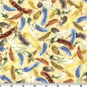  45 Wide Chicken Coop Feathers Natural Fabric By The Yard 