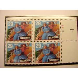  US 1993 Postal Stamps, Oklahoma, S# 2722, PB of 4 29 Cent 