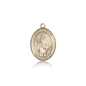  14kt Gold St. Saint Amelia Medal 3/4 x 1/2 Inches 8313KT 