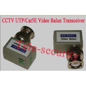   pair coaxial utp cat5e bnc video balun transceiver