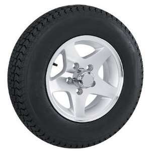   Bias Ply Trailer Tire & 12x4 Star 5 Bolt Trailer Wheel Automotive