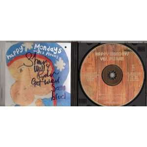  Happy Mondays Autographed Signed YES Please CD Cover & CD 