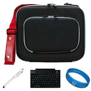 Pockets and Red Adjustable Shoulder Strap for Acer Iconia Tab A200 10 