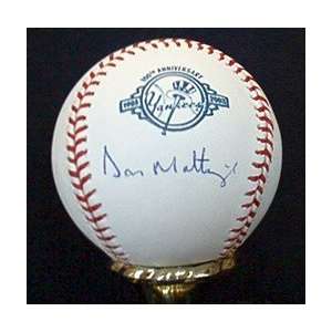 Don Mattingly Autographed Baseball 100th Anniversary   Autographed 