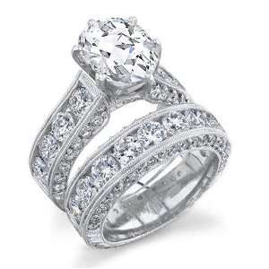  4.50 Carat Oval Cut Diamond Matching Bridal Wedding 14k 