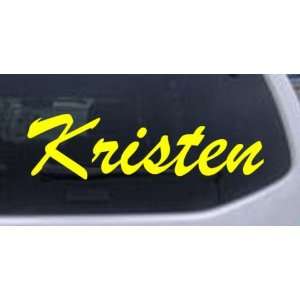  Kristen Car Window Wall Laptop Decal Sticker    Yellow 