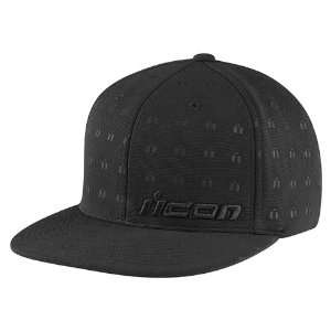   Icon Emboss Flatbill Black Hat (Small / Medium 2501 1175) Automotive