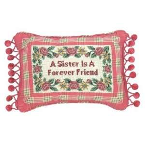 123 Creations C240.9x12 inch A Sister is Petit Point Pillow   100 