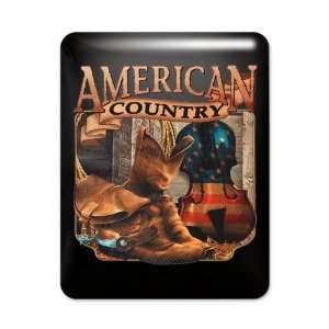  iPad Case Black American Country Boots And Fiddle Violin 