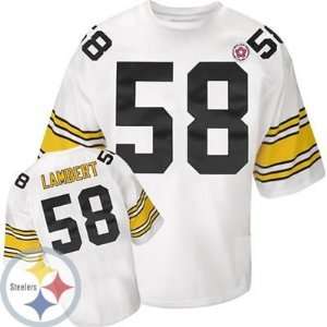  Pittsburgh Steelers #58 Jack Lambert Jersey White Mitchell 