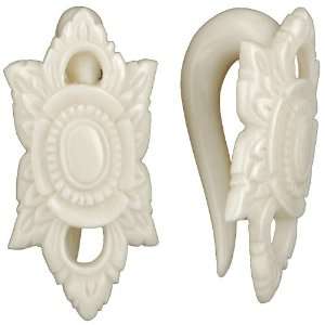  Pair of Bone Angkor Flowers 14g Tawapa Jewelry