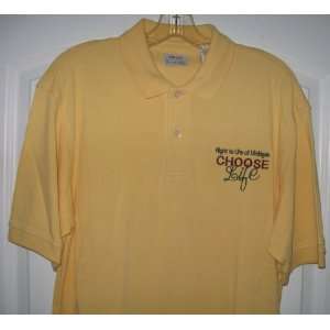  Mens Right to Life Polo Shirt Size Medium Everything 