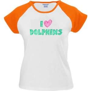  Miami Dolphins Sketched Heart Tee