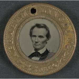  Hamlin campaign button for 1860 presidential election