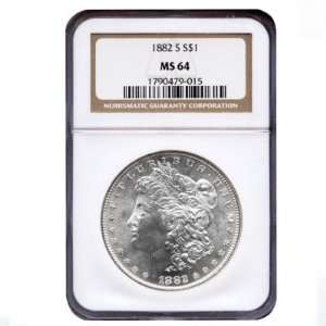  1882 S Morgan Silver Dollar MS64 NGC