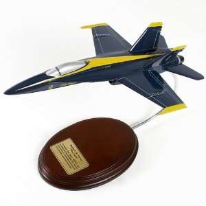 18C Hornet Blue Angels USN Wood Model Plane/Air Demonstration 
