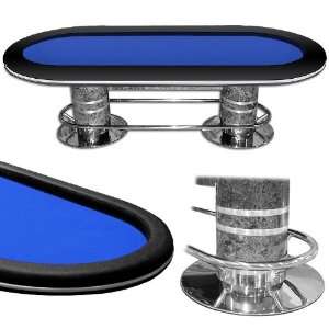  Deluxe 96 Inch Holdem Table Without Dealer Position   Blue 