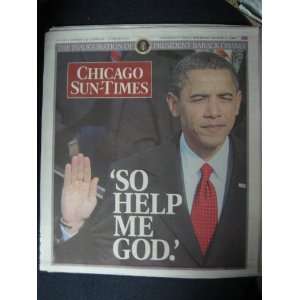  President Obama Chicago Sun Times Newspaper January 21 