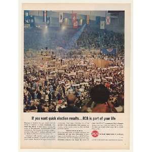  1964 Election Results Convention RCA Electronics Print Ad 
