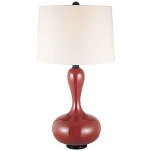  Stout Red Table Lamp With White Shade