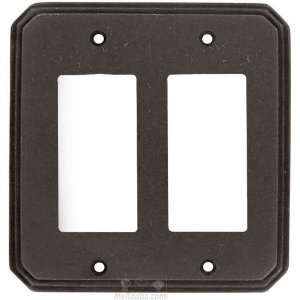  Colonial bronze deco double gfi / decora switchplate in 