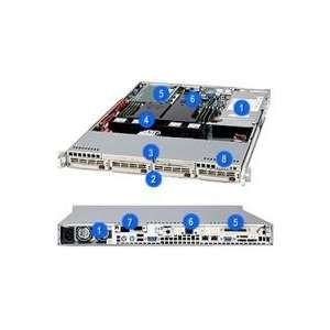  Supermicro CSE 813I+ 500 Chassis   1U Rack Mount Case with 