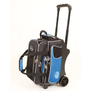  Linds Deluxe 2 Ball Roller Bowling Bag  Black/Blue Sports 