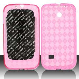  Huawei M865 Ascend II Crystal Skin Hot Pink Case Cover 