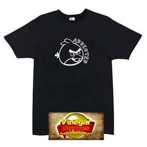  Addicted   Angry Birds T shirt   Brand New Black XXL 