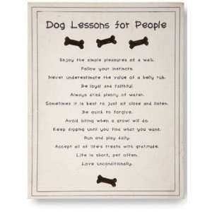  Dog Lessons For People Plaque