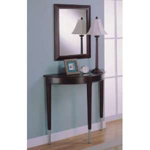 All new item 3 pc pack cherry finish wood hall console table , mirror 
