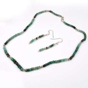  Good Looking Single Strand Natural Faceted Emerald Beaded 