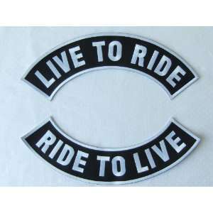 MOTORCYCLE BIKER LARGE 12X2.5 EMBROIDERED ROCKER BACK PATCH LIVE TO 