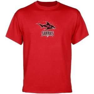  Jacksonville Sharks Red Scribble Sketch T shirt Sports 