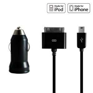   Car Charger for iPod and iPhone   1 Port Cell Phones & Accessories