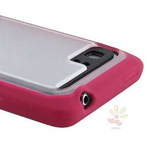 For HTC Holiday/Vivid TPU Case , Clear w/Hot Pink Trim 
