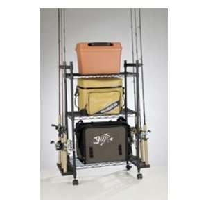  Organized Fishing Rolling Wire Rack  Tackle Trolley 
