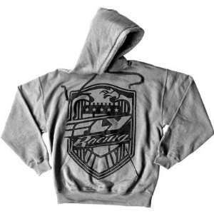  Fly Racing Squad Hoodie   2X Large/Grey Automotive