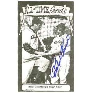   Time Greats (Pittsburgh Pirates) (67) 5x7   MLB Cut Signatures Sports