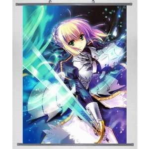 Home Decor Japanese Anime Wall Scroll Fate Stay Night Saber,24*35