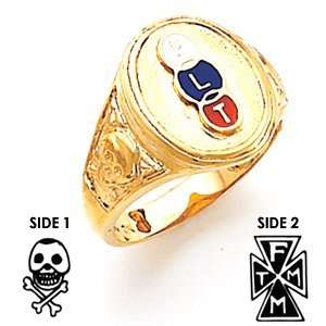  Oval Odd Fellow Ring   14k Gold/14kt yellow gold Jewelry